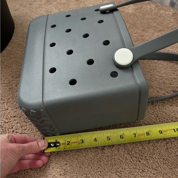 Stylish Gray rubber small Tote Bag - Picture 4 of 6